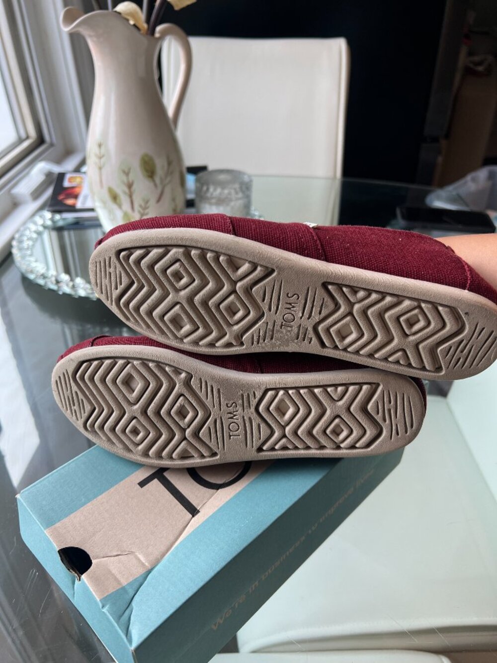 TOMS Alpargata Black Cherry Heritage Shoes - Picture 3 of 6